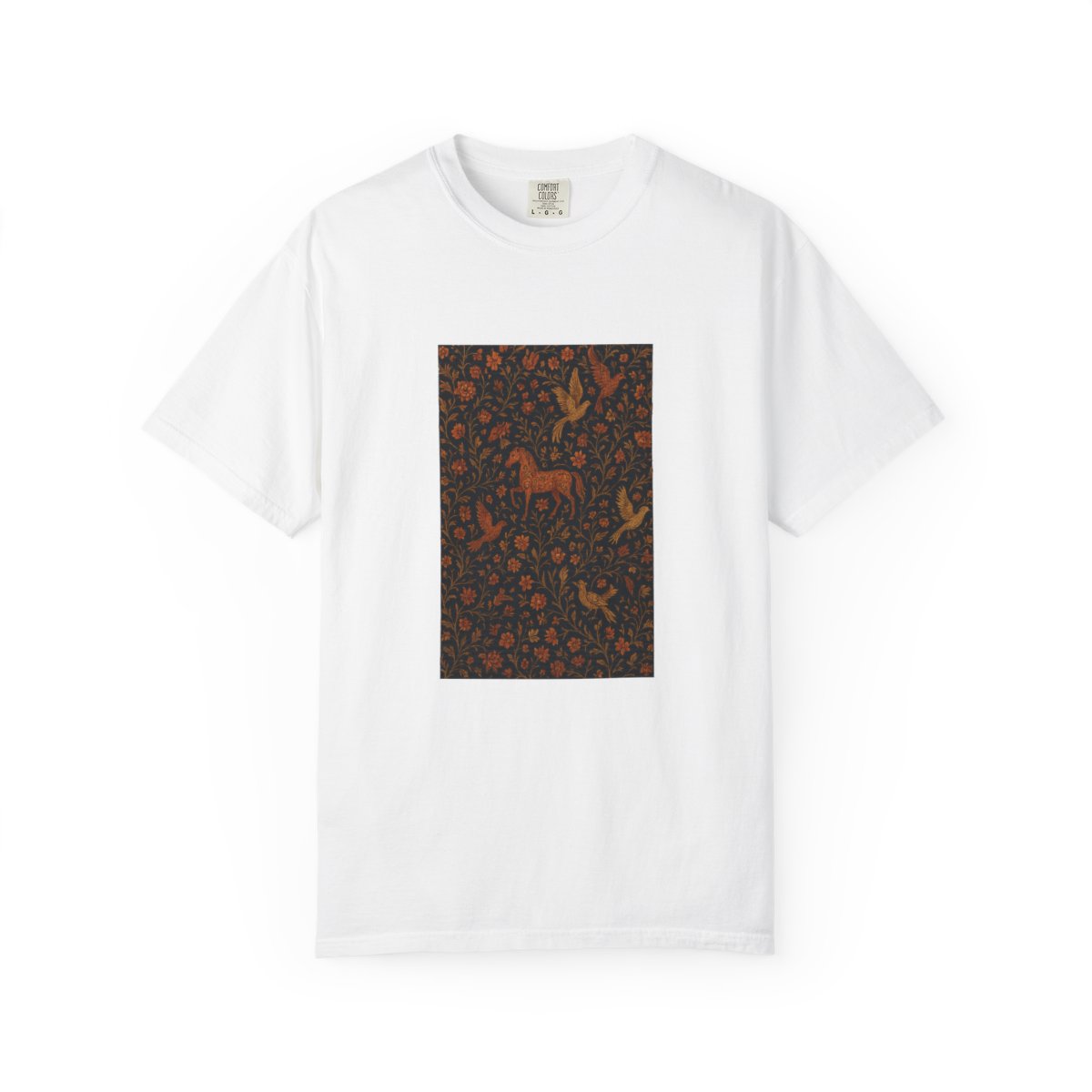 Dark Botanical Horse Garden T-Shirt