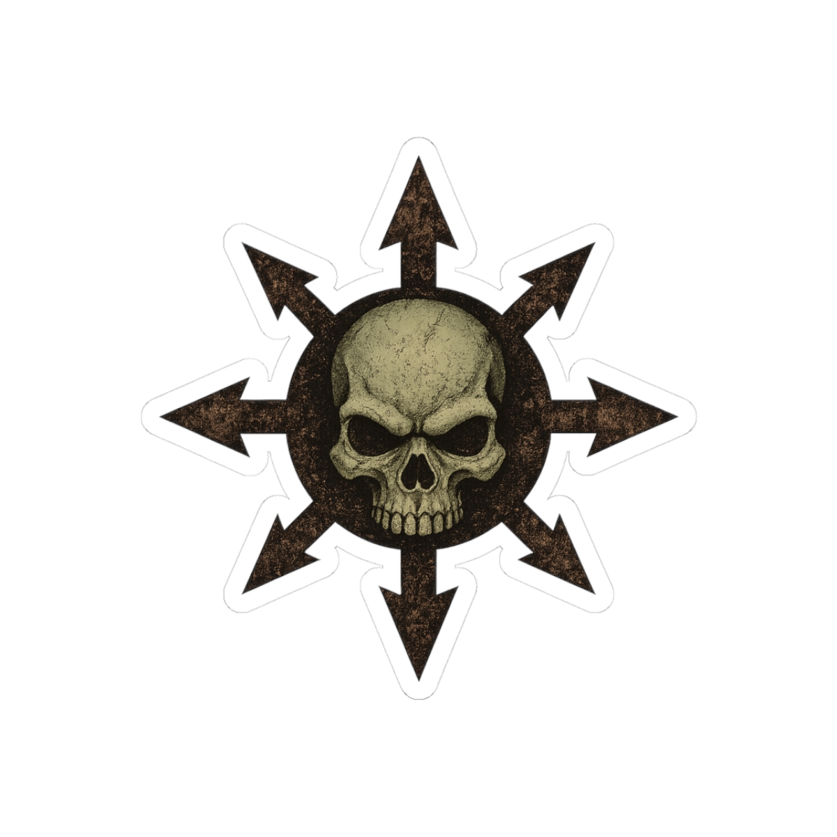 Chaos Skull Star Cosmic Sticker