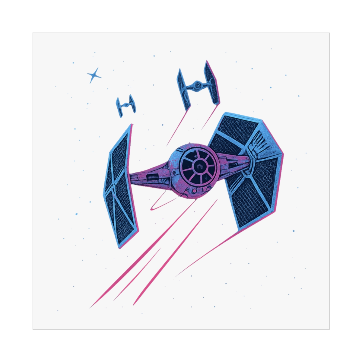 Star Wars Vader TIE Fighter Trench Run Pop-Art Poster