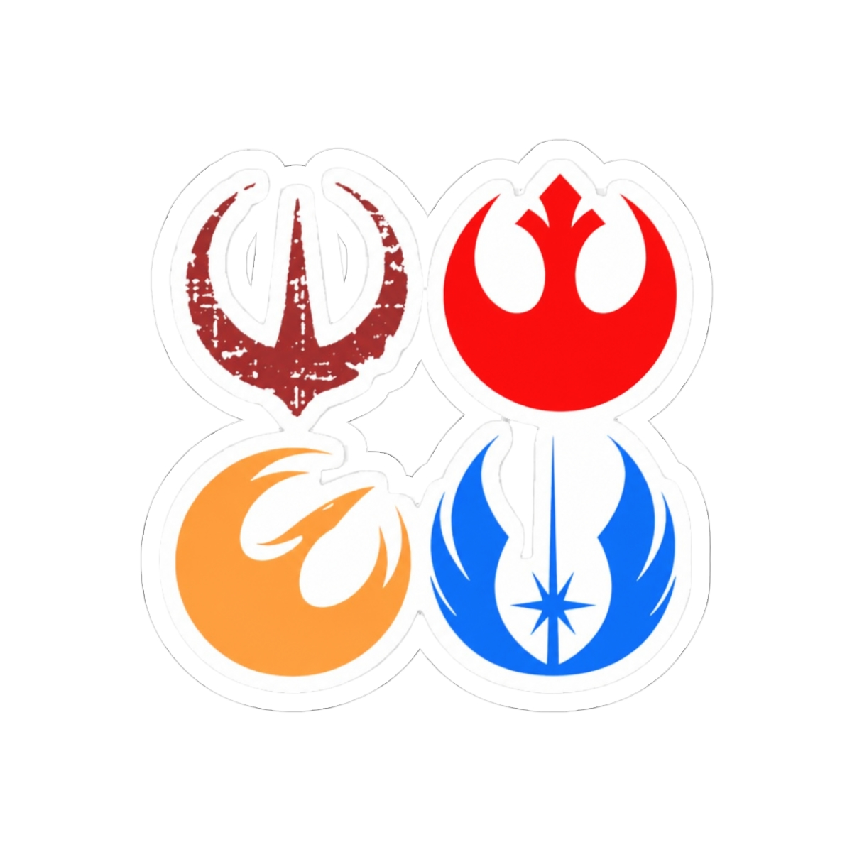 Rebellions Are Built on Hope Star Wars Rebel Emblem Collage Sticker