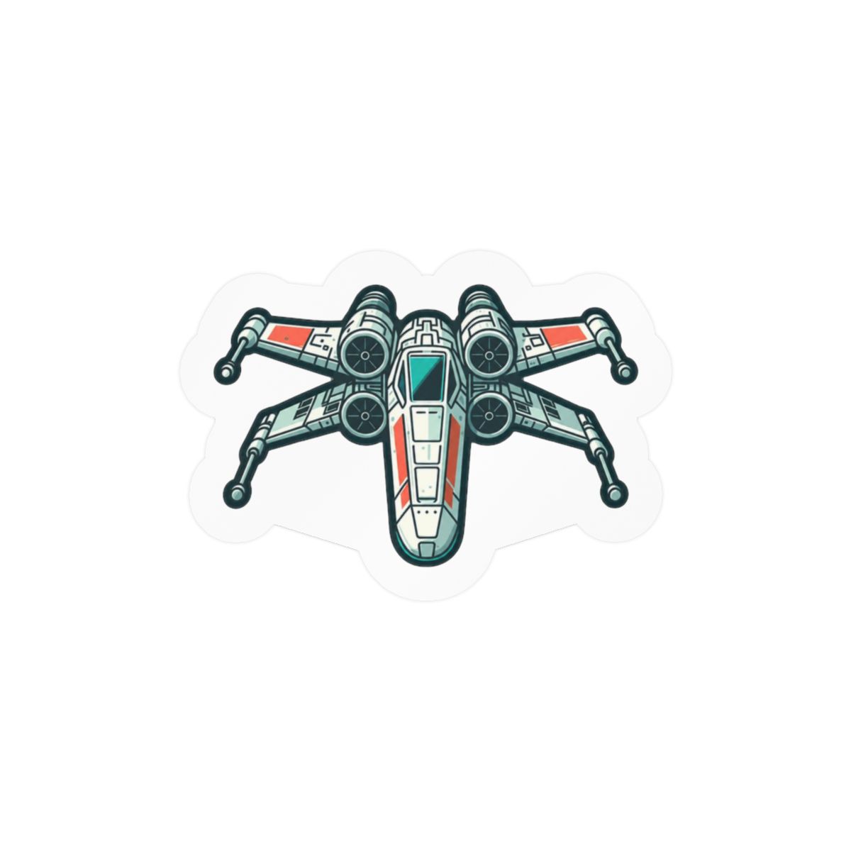 X-Wing Starfighter Sticker | Bold Sci-Fi Star Wars Vinyl Decal