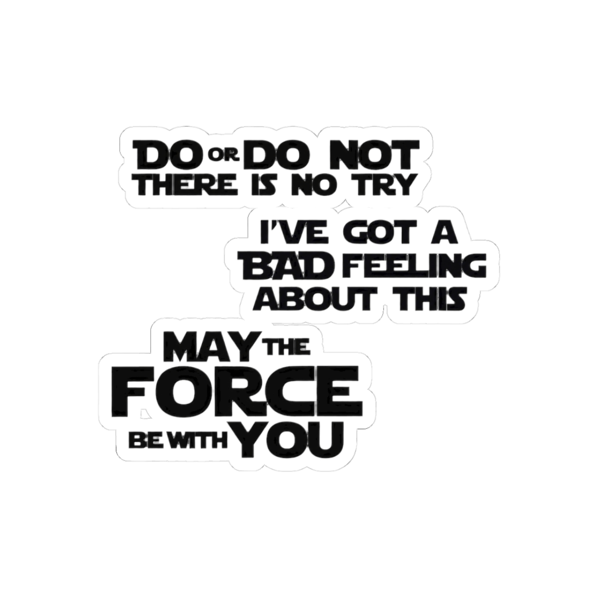 Star Wars Quotes Sticker Set Yoda Wisdom