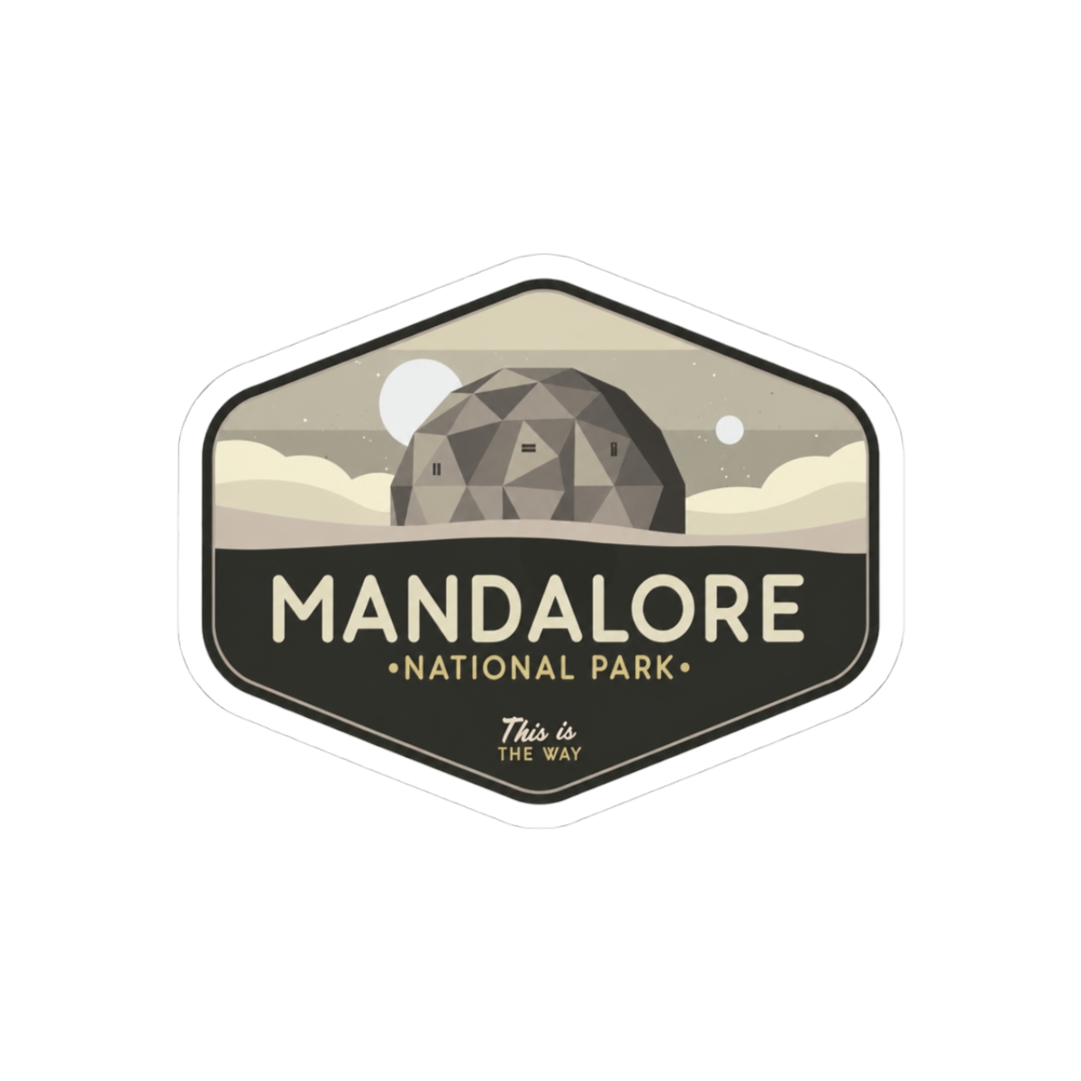 Mandalore National Park This is the Way Funny Mandalorian Sticker